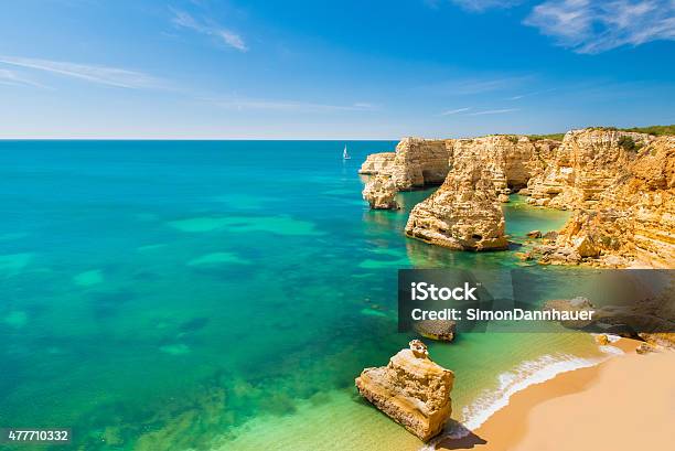 Praia Da Marinha Beautiful Beach Marinha In Algarve Portugal Stock Photo - Download Image Now