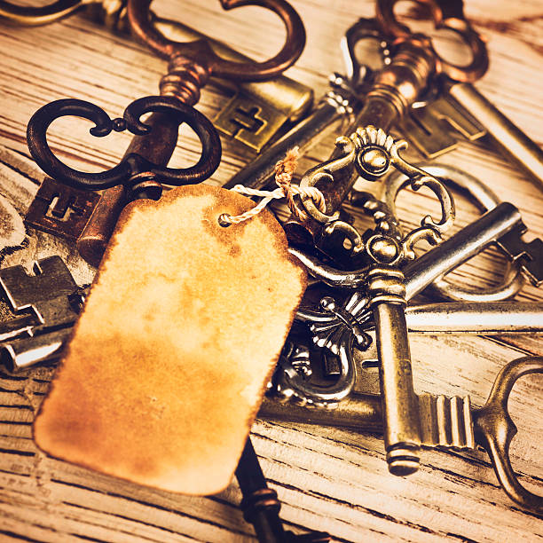 istock Antique Key Collection with Blank Tag 477710719