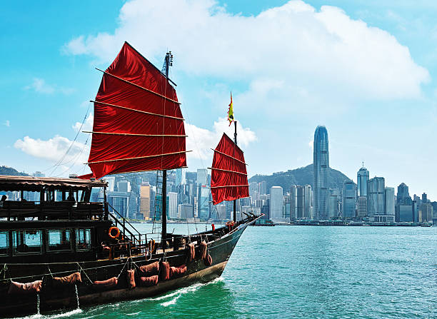 istock Junkboat in Hong Kong 477710791
