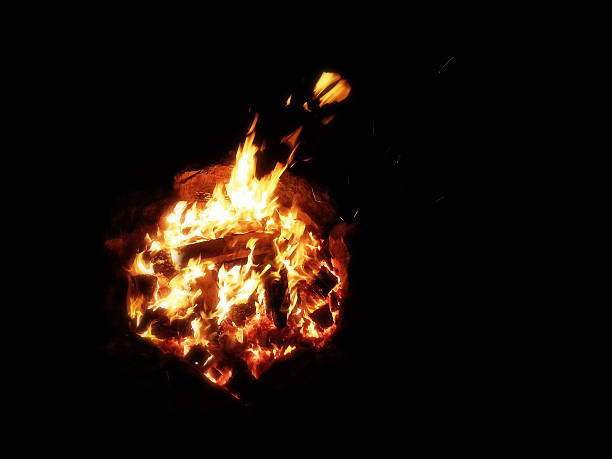 View from above of a bonfire