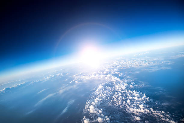 Planet Earth Photo Planet Earth aerial view ozone layer photos stock pictures, royalty-free photos & images