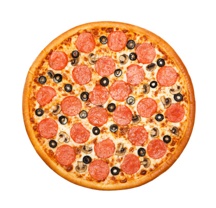 Pizza isolated on white background ( with clipping path)