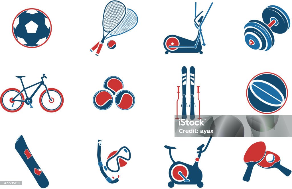 Sport Sprzęt Symbole - Grafika wektorowa royalty-free (Narciarstwo)