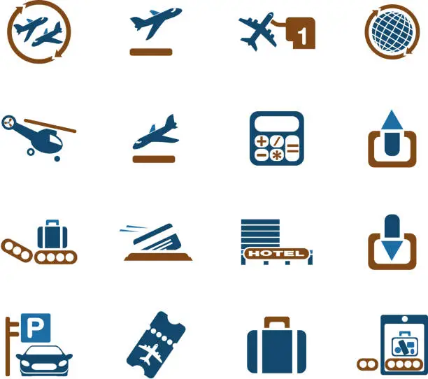 Vector illustration of Airport icons