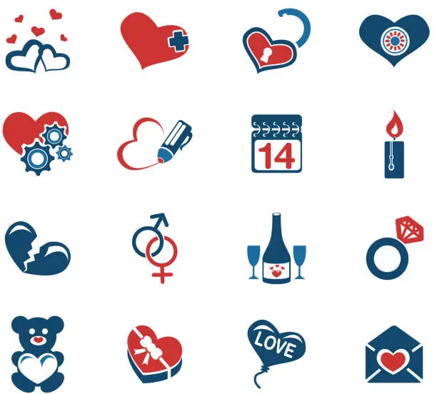 Vector illustration of Valentines and Love Icons