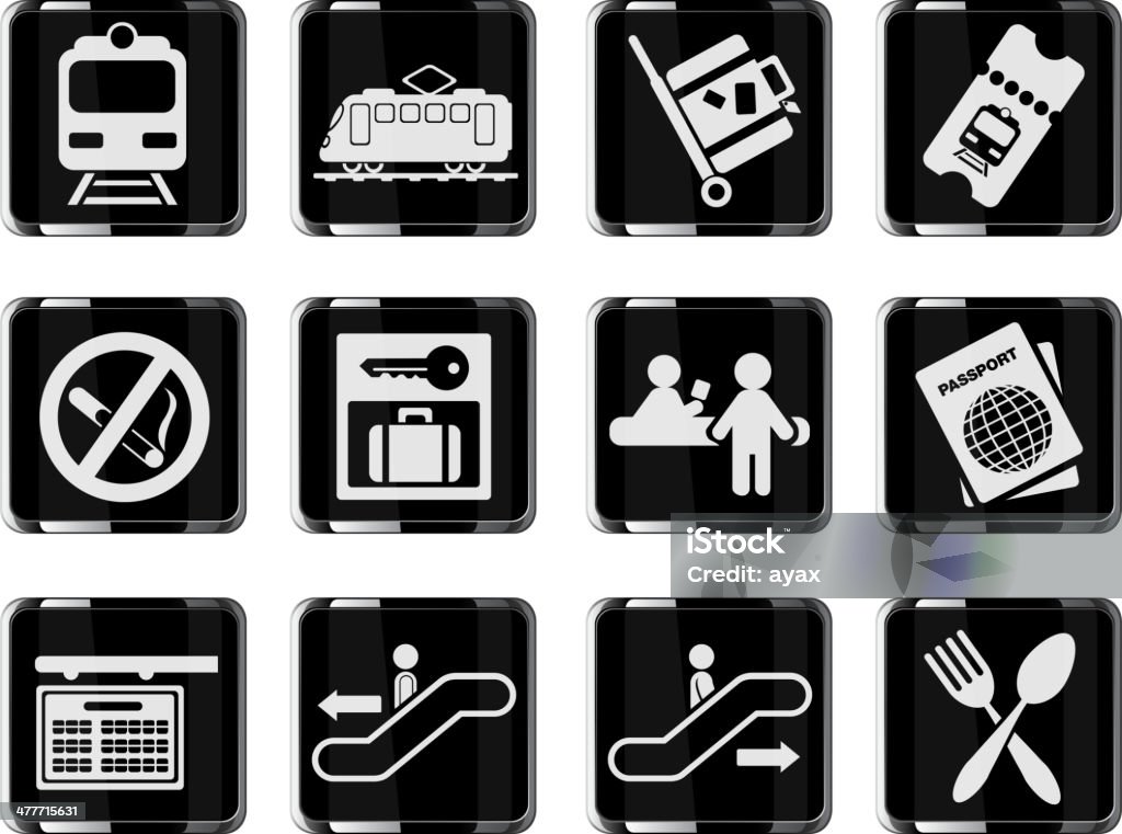 Train station symbols Train station symbols. EPS 10 file with transparencies. See also: Train Ticket stock vector