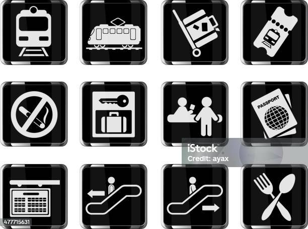 Train Station Symbols Stock Illustration - Download Image Now - Train Ticket, Icon Symbol, Adult