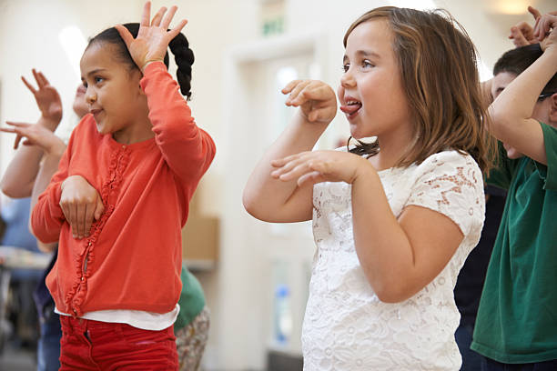 istock Group Of Children Enjoying Drama Class Together 477717472