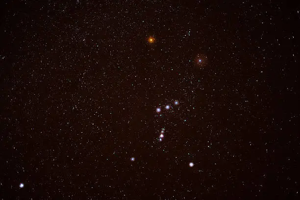 The constellation Orion in the night sky