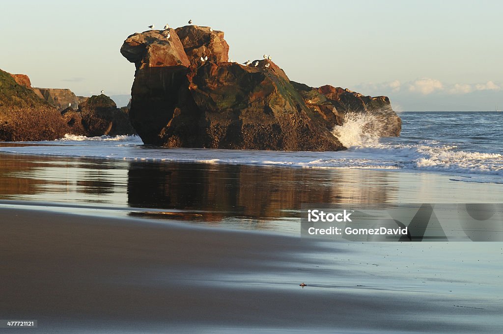 Rock Outcropping lungo la costa della California - Foto stock royalty-free di Affioramento