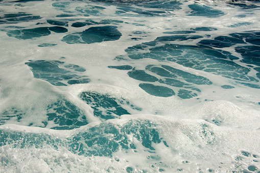 Close-up of foamy sea surface