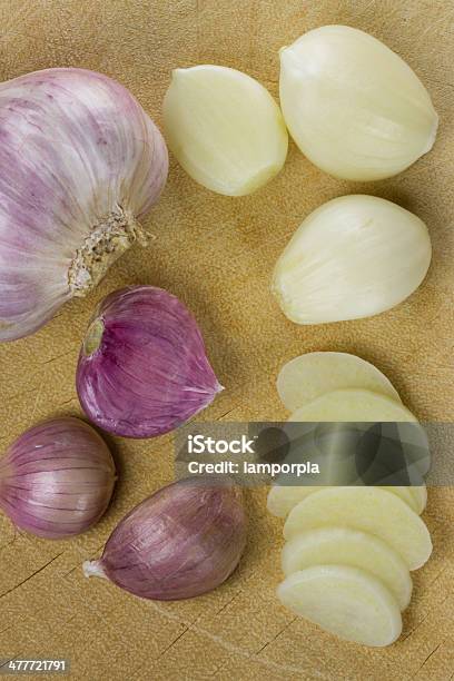 Garlic Stock Photo - Download Image Now - Chopping Food, Clipping Path, Clove - Spice