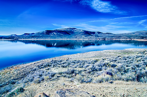 blue mesa reservoir in gunnison national forest colorado