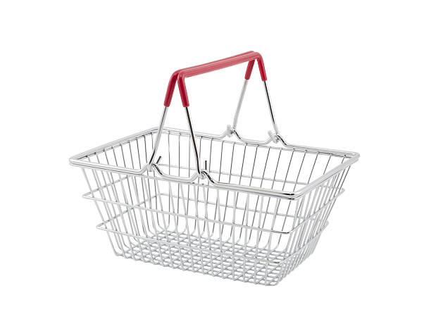 istock Shopping basket isolated on white background with clipping path 477721844