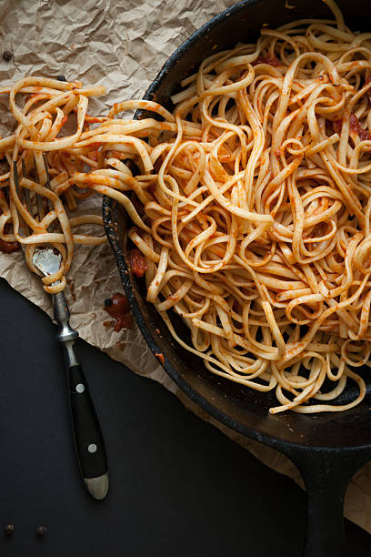 istock Linguine with Red Sauce in a Cast Iron Pan 477722240