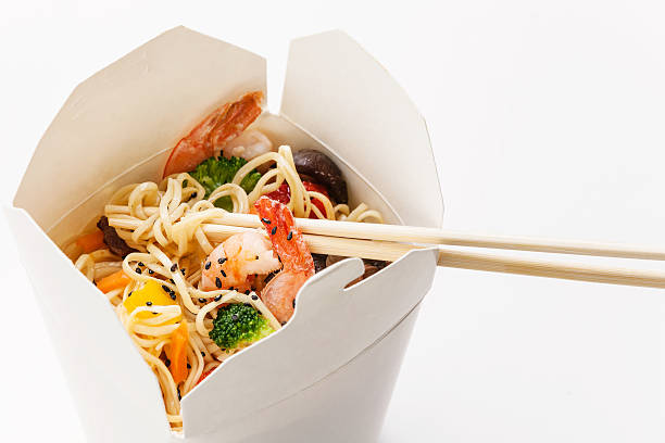 istock Egg noodles with shrimp and pork 477722375