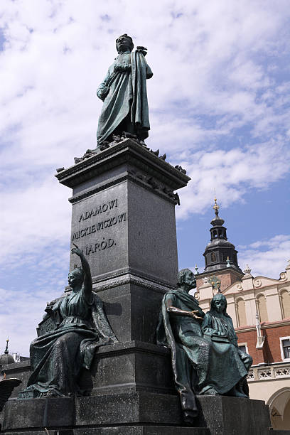 istock Adam Mickiewicz statue in Main Market Square at Krakow, Poland 477722395
