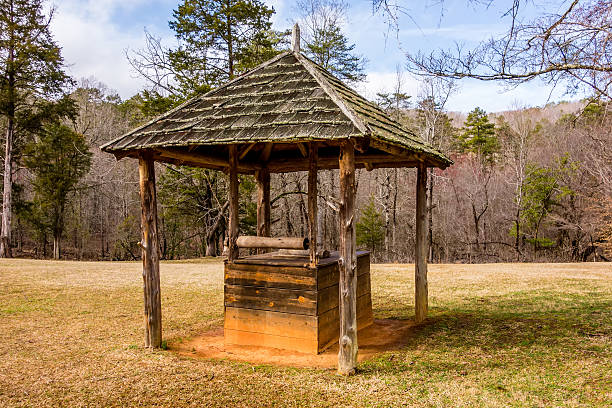 istock old historic water well in the forest 477722946