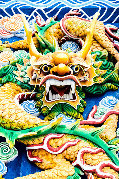 istock Colourful Chinese Dragon Head 477723490