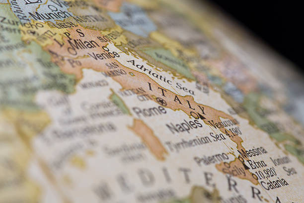 istock Macro globe map detail of Italy 477723512