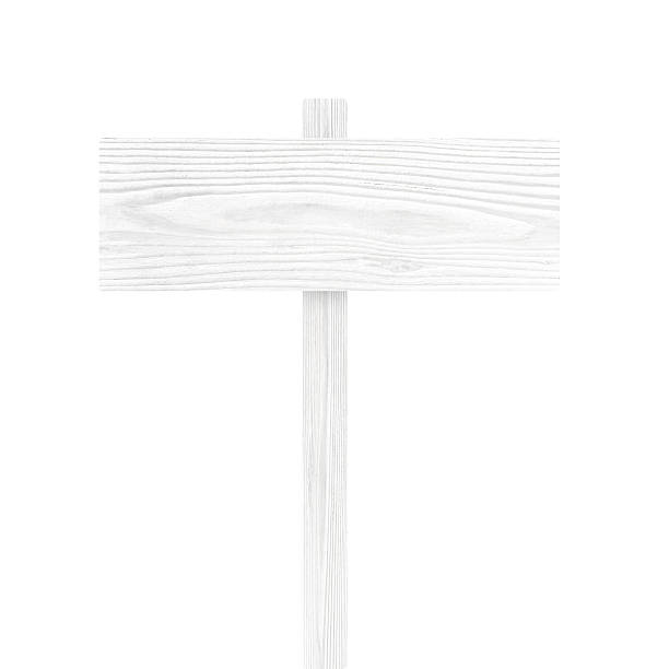 Wooden sign isolated on white