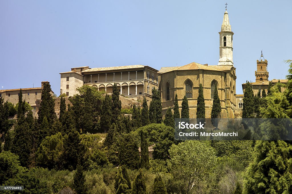 Pienza - Foto stock royalty-free di Alba - Crepuscolo