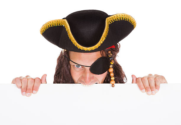 istock Pirate Holding Placard In Mouth 477726410