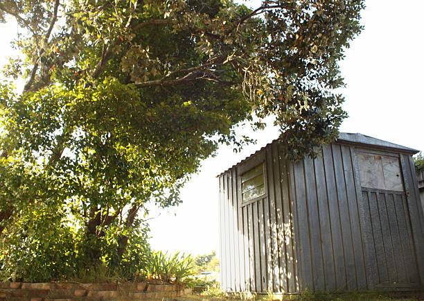 istock Galvanised Steel Garden Shed 477726569