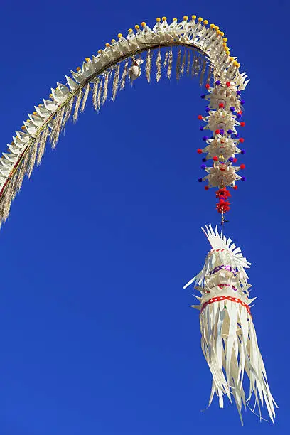 Photo of Traditional decorated Balinese penjor