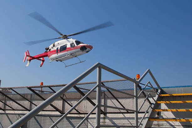 Emergency Helicopter stock photo
