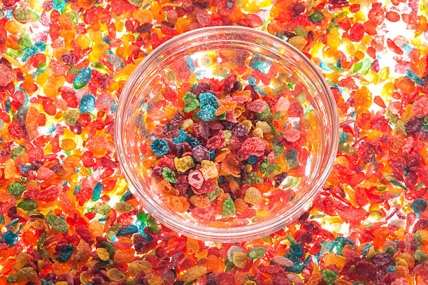 Colorful corn flakes