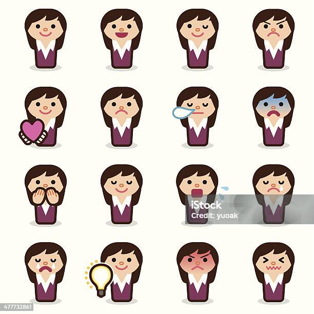 ビジネス女性 Emoticons - おびえるのベクターアート素材や画像を多数ご用意 - おびえる, さしこみ痛, ひらめき