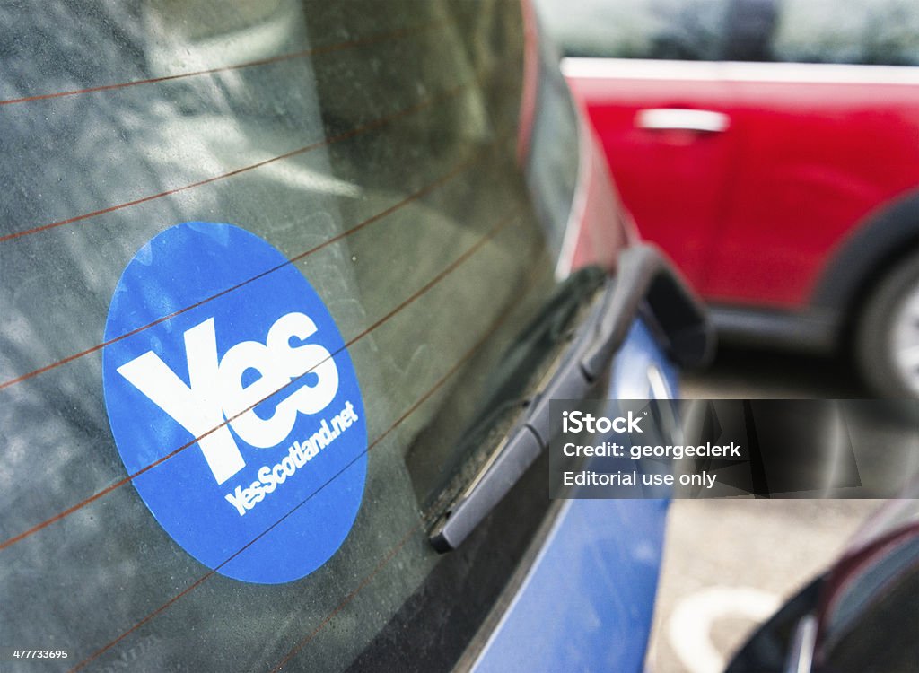 Sí Escocia campaña pegatina de - Foto de stock de Azul libre de derechos
