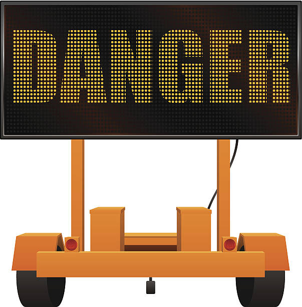 Danger Sign Danger Sign hardhat roadblock boundary barricade stock illustrations