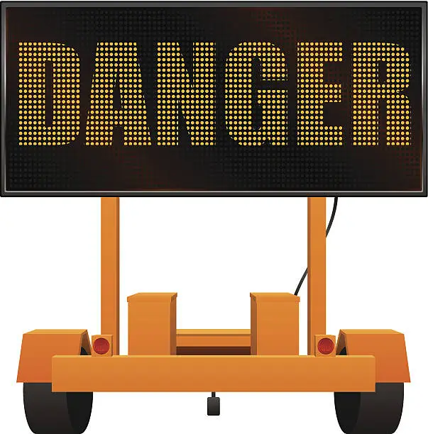 Vector illustration of Danger Sign