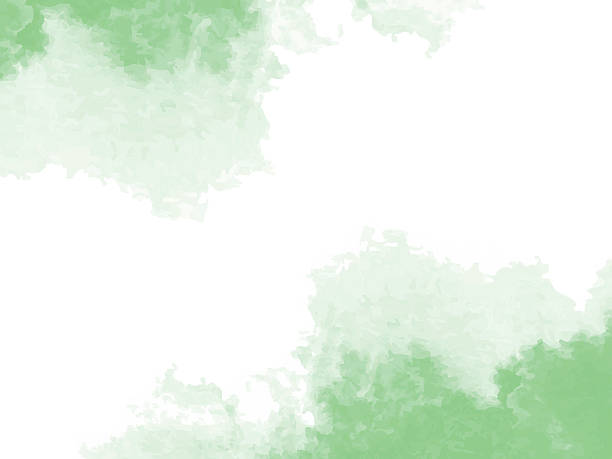 abstrakt grün aquarell hintergrund - wasserfarbe stock-grafiken, -clipart, -cartoons und -symbole