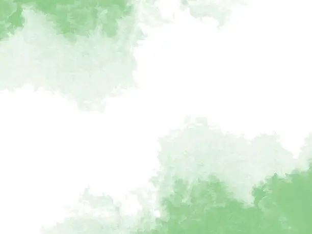 Vector illustration of Abstract green watercolor background