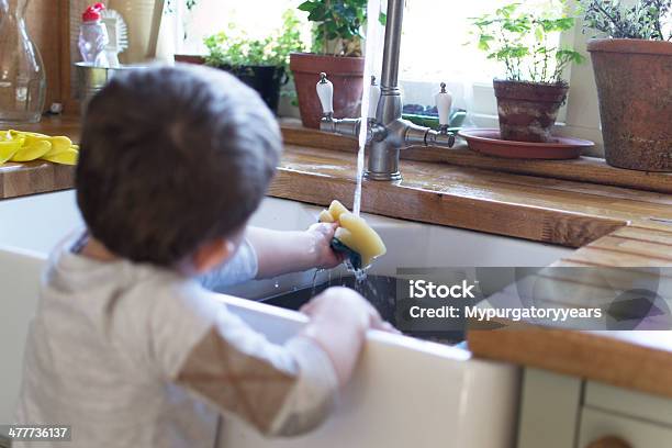 Washing Up Stock Photo - Download Image Now - 12-17 Months, Assistance, Baby - Human Age