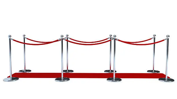 The VIP rope barriers includes a clipping path.