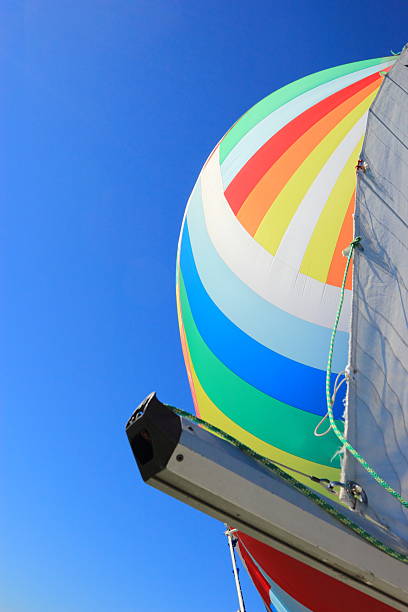 istock The wind has filled colorful spinnaker sail 477742901