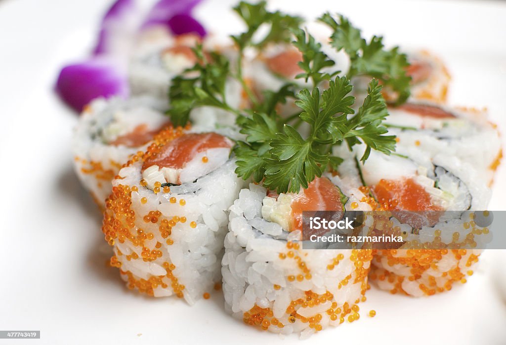 Rouleaux de sushi de saumon, vue de près, en Californie - Photo de Aliment libre de droits