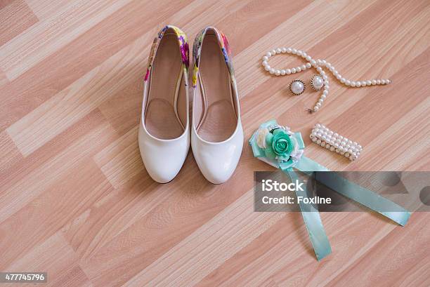 Wedding Shoes Bracelet And Earrings A Necklace Stock Photo - Download Image Now - 2015, Alberta, Bow River