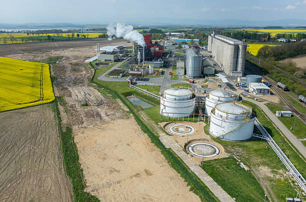 Biofuel factory stock photo