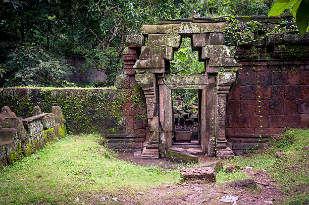 Angkor Wat Cambodia Door in the forest