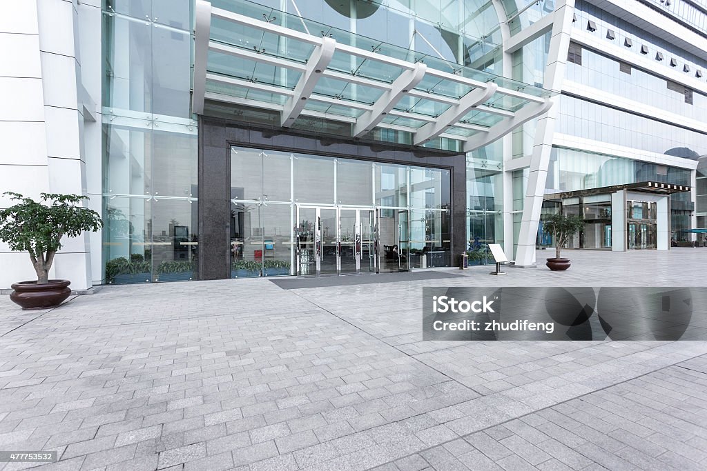 Empty road and building facade 2015 Stock Photo