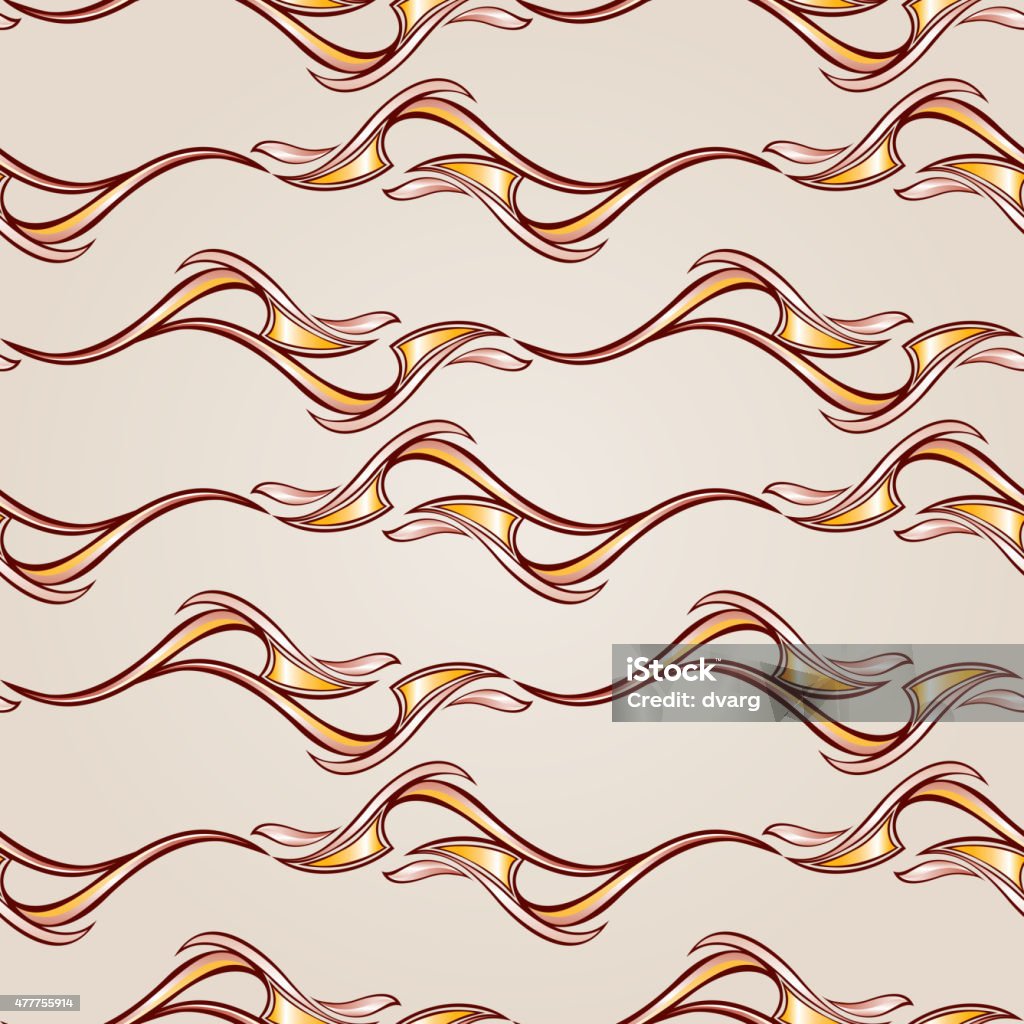 Paperhangings Gorizontal patterns in the form of vines abstact trees on a light beige background 2015 stock vector