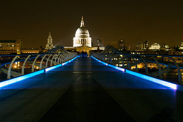 istock London's Millennium bridge and St. Paul's cathedral at night 477757039