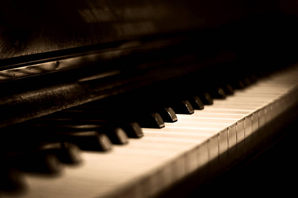 piano keys stock photo