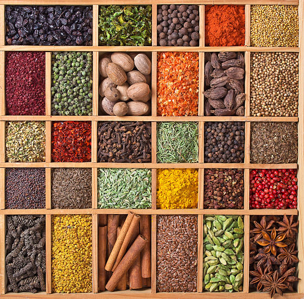istock wooden box with spices and herbs 477757245