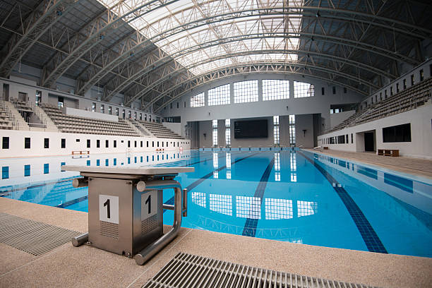 istock Starting block No.1 in a swimming pool 477758763